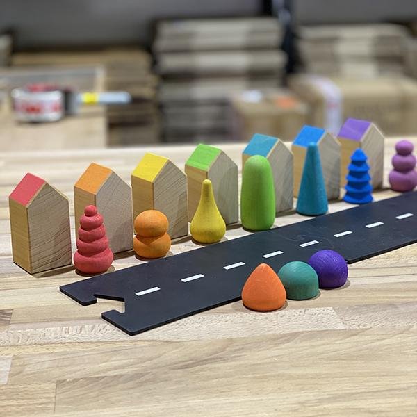 Ocamora Rainbow Houses | Wooden toys houses