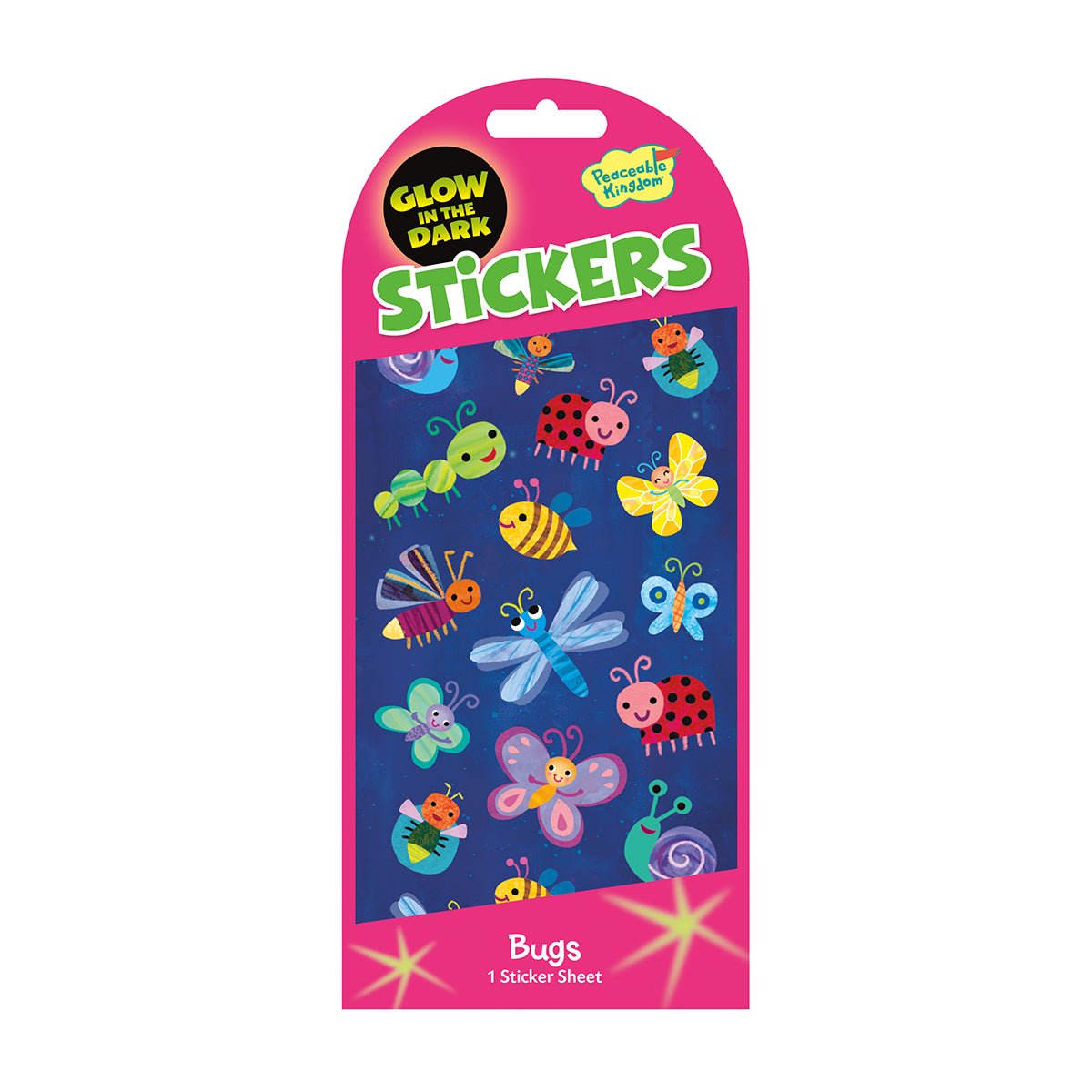 Stickers Glow Cute Bugs | Peaceable Kingdom