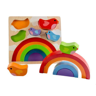 Bird and Rainbow Puzzle | Kiddie Connect Wooden toys 