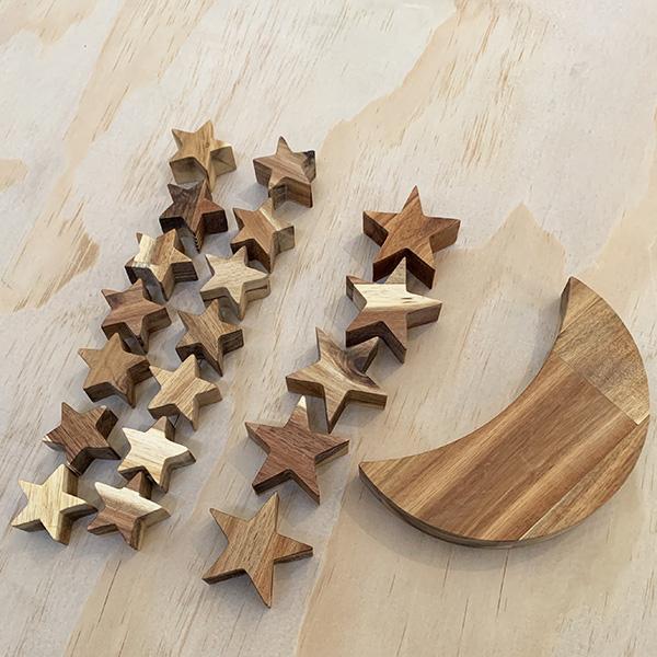 Qtoys wooden moon and stars stacking toy | wooden toys | Lucas loves cars