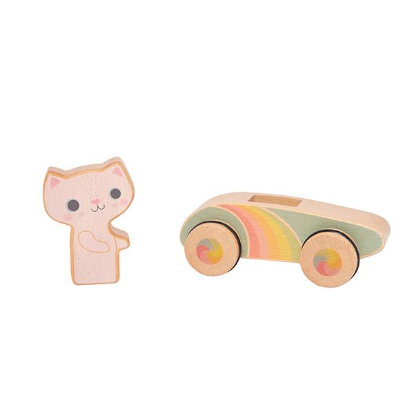 Tiger Tribe Rainbow Rollers | Wooden car toys for toddlers