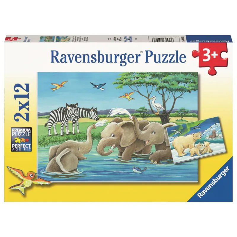 Baby Safari Animal Puzzle 2 x 12 | Ravensburger