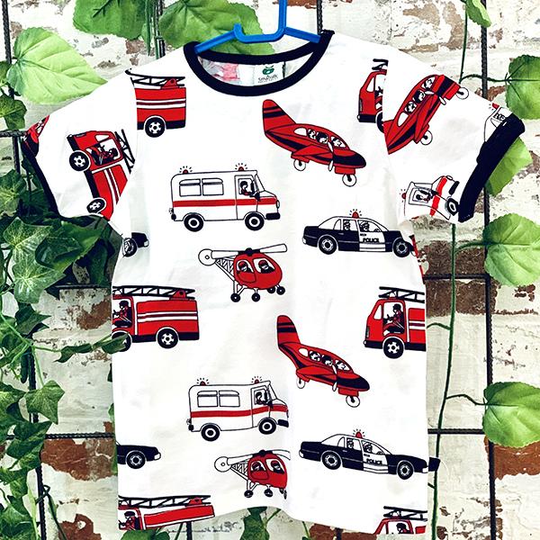 Smafolk | organic cotton tshirt |  smafolk australia | Smafolk Emergency tshirt | Lucas loves cars 