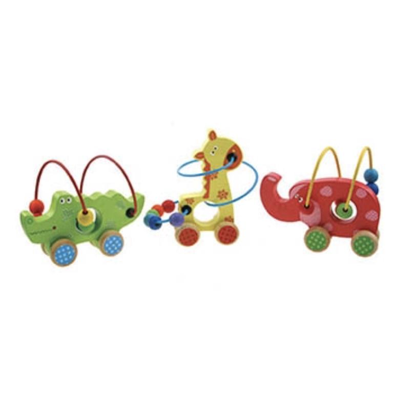 Wooden Animal Bead toys toddler bead toy – Lucas loves cars