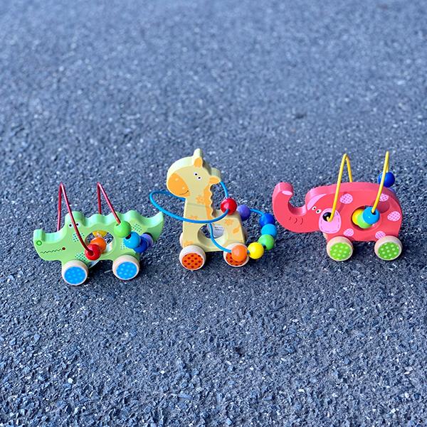 Wooden Animal Bead toys | toddler bead toy