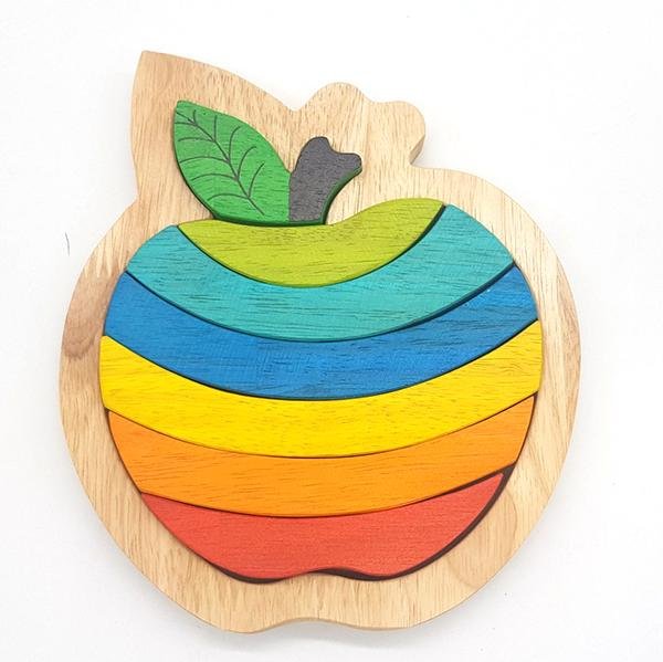 Wooden Apple Puzzle | QToys