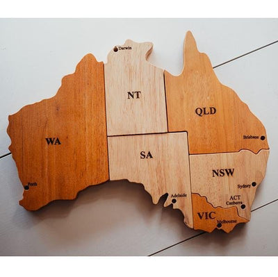 Australian Map Wooden Puzzle | QToys