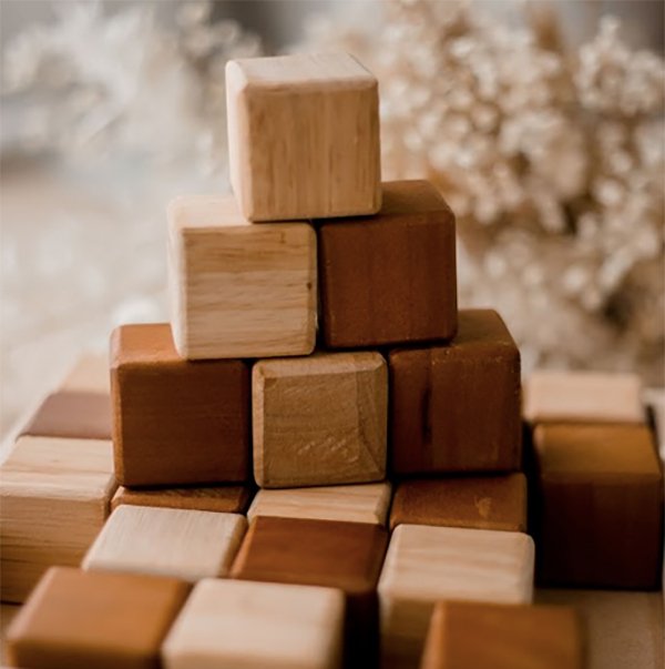 Wooden Natural block set | QToys