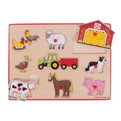 BigJigs farm animals puzzle | Wooden farm  toys | Lucas loves cars