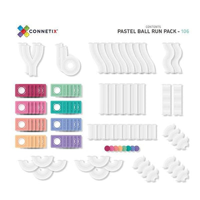Connetix Tiles Ball Run Pastel 106 pc | Connetix tiles