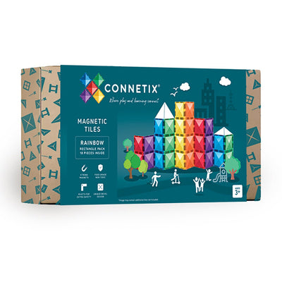 Connetix Rectangle Pack Rainbow 18pc | Connetix tiles
