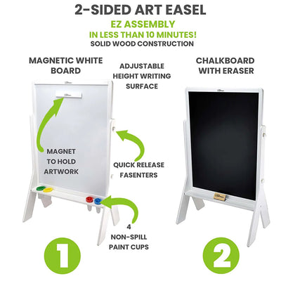 Contempo 2 Sided Easel White | Little Partners