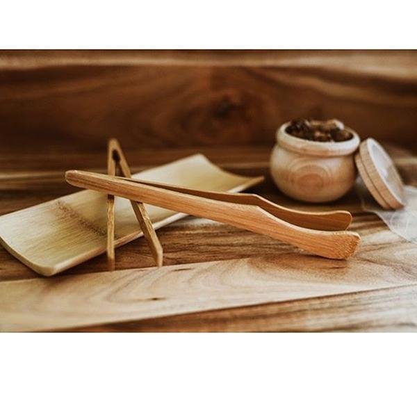 Bamboo Curved Tongs | Explore Nook