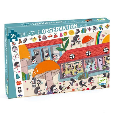 Djeco Observation Puzzle Hedgehog School | Djeco