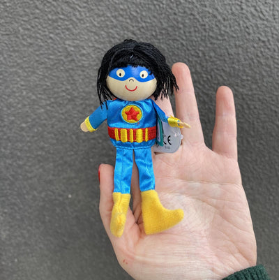 Fiesta Crafts Finger Puppet Blue Hero | Fiesta Crafts