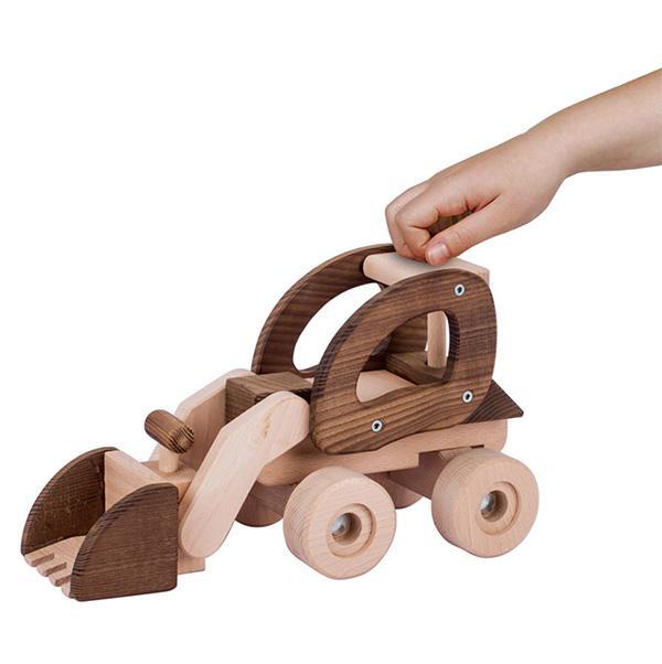 Goki Nature Bulldozer  | Big wooden Bulldozer toy  