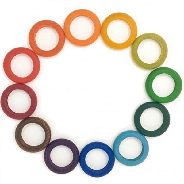Grapat 36 colourful rings | Grapat wooden ring toys 