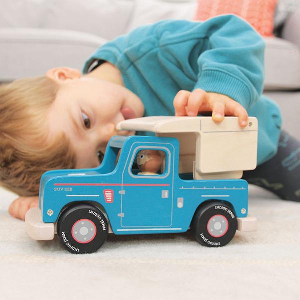 Indigo Jamm SUV Truck | 4WD wooden toy truck  