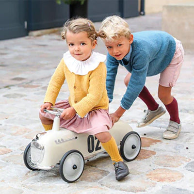 Baghera Roadster Ivory White | White ride on car toy