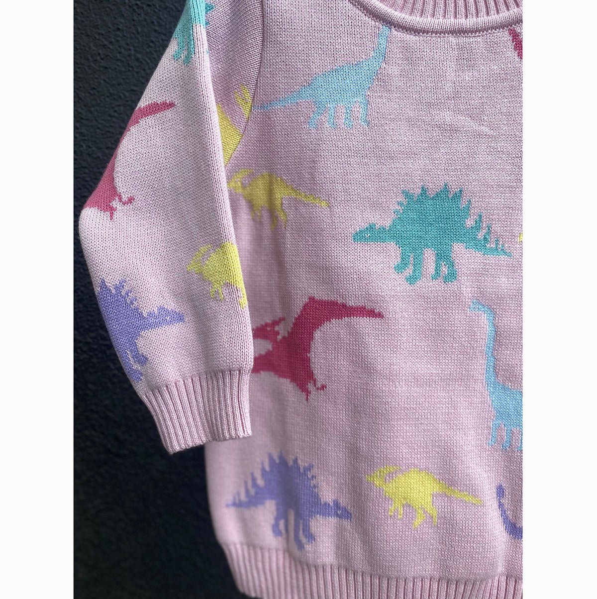 Korango Knit Sweater Dinosaur Pink | Korango