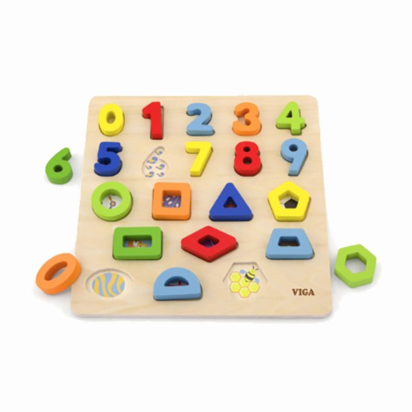 Numbers and shapes puzzle | Viga Toys