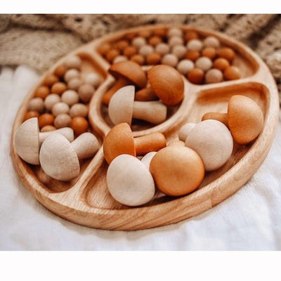 Wooden sorting tray round | QToys