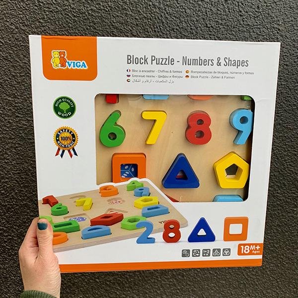 Numbers and shapes puzzle | Viga Toys