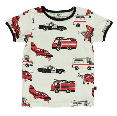 Smafolk organic cotton tshirt  | smafolk australia | Emergency vehicles | Lucas loves cars 