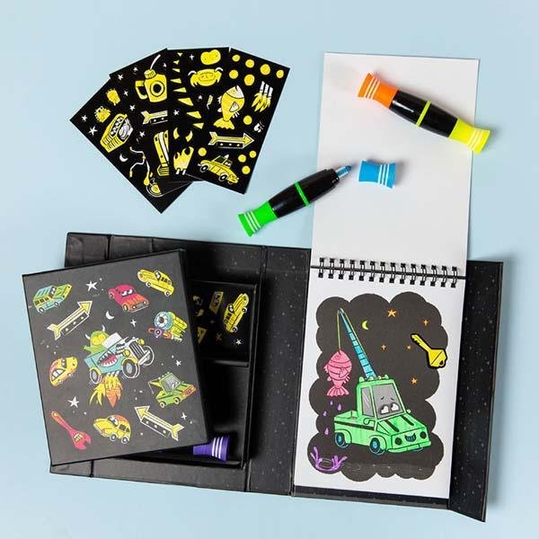 Neon Colouring Set Road Stars | Tiger Tribe