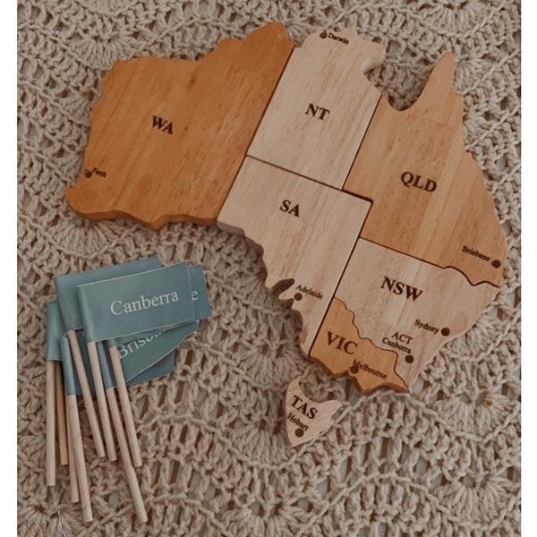 Australian Map Wooden Puzzle | QToys