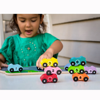 Car Wooden Number Puzzle | Kiddie Connect