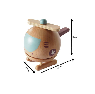 Wooden Helicopter Music Box | Toyslink