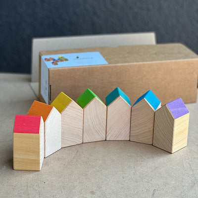 Ocamora Rainbow Houses | Wooden toys houses
