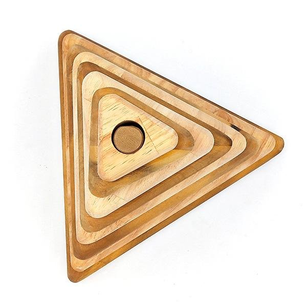 Wooden stacking triangle | QToys