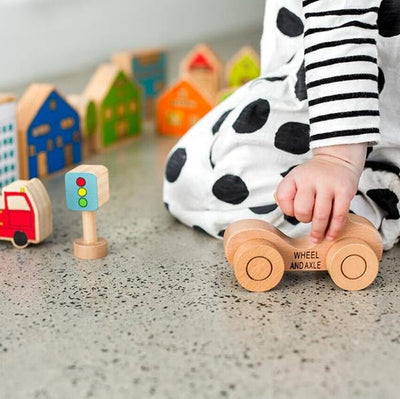 Wooden Car with Handle | Freckled frog