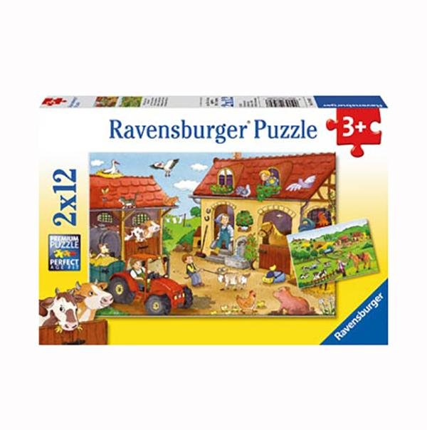 Ravensburger Working on the Farm Jigsaw 2 x 12 pc | Ravensburger